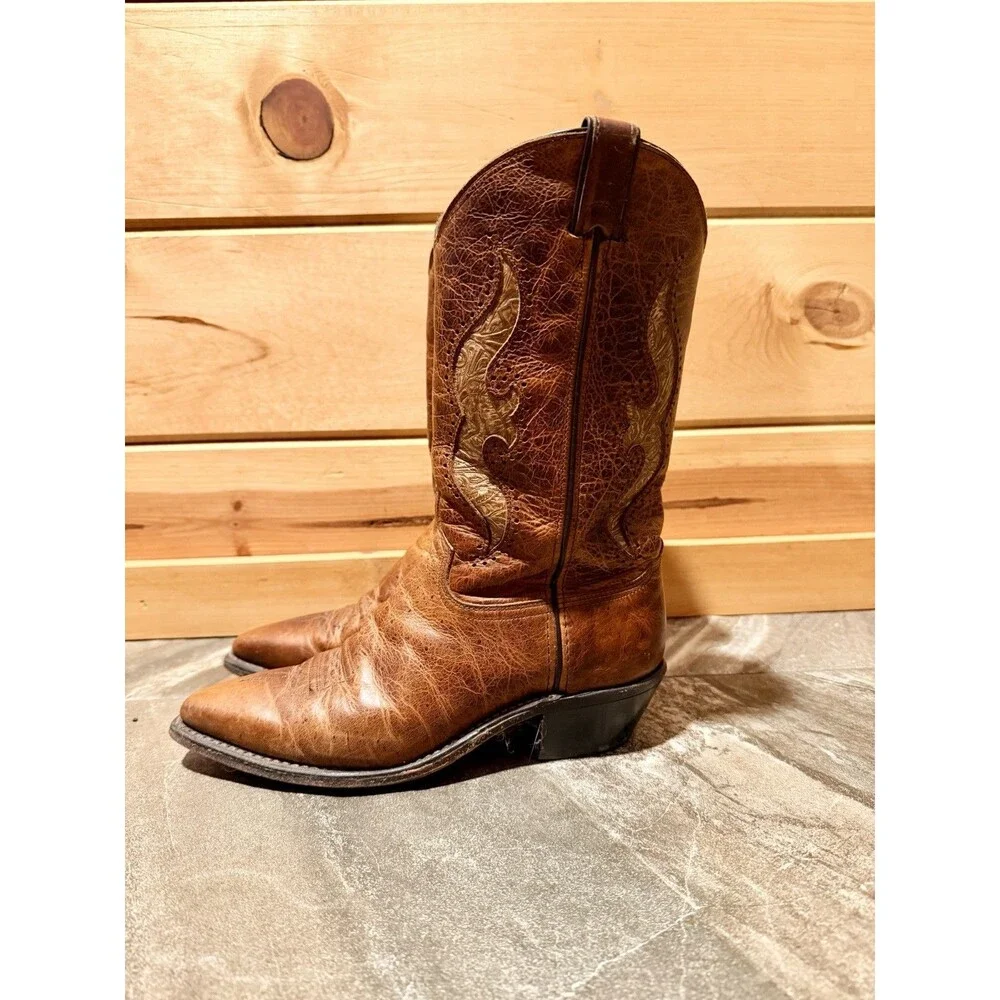 Abilene Women’s 8.5 9141 Brown Leather Western Boots Made In USA - Picture 3 of 8